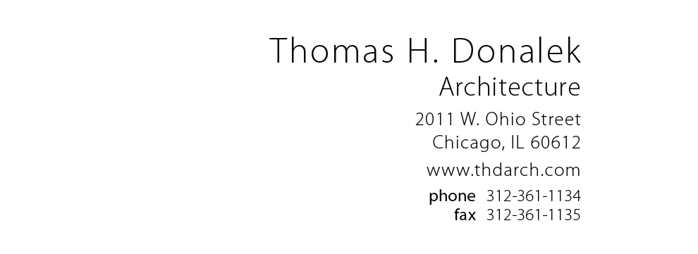 Thomas H. Donalek Architcture Contact Information, Phone Number, Address
